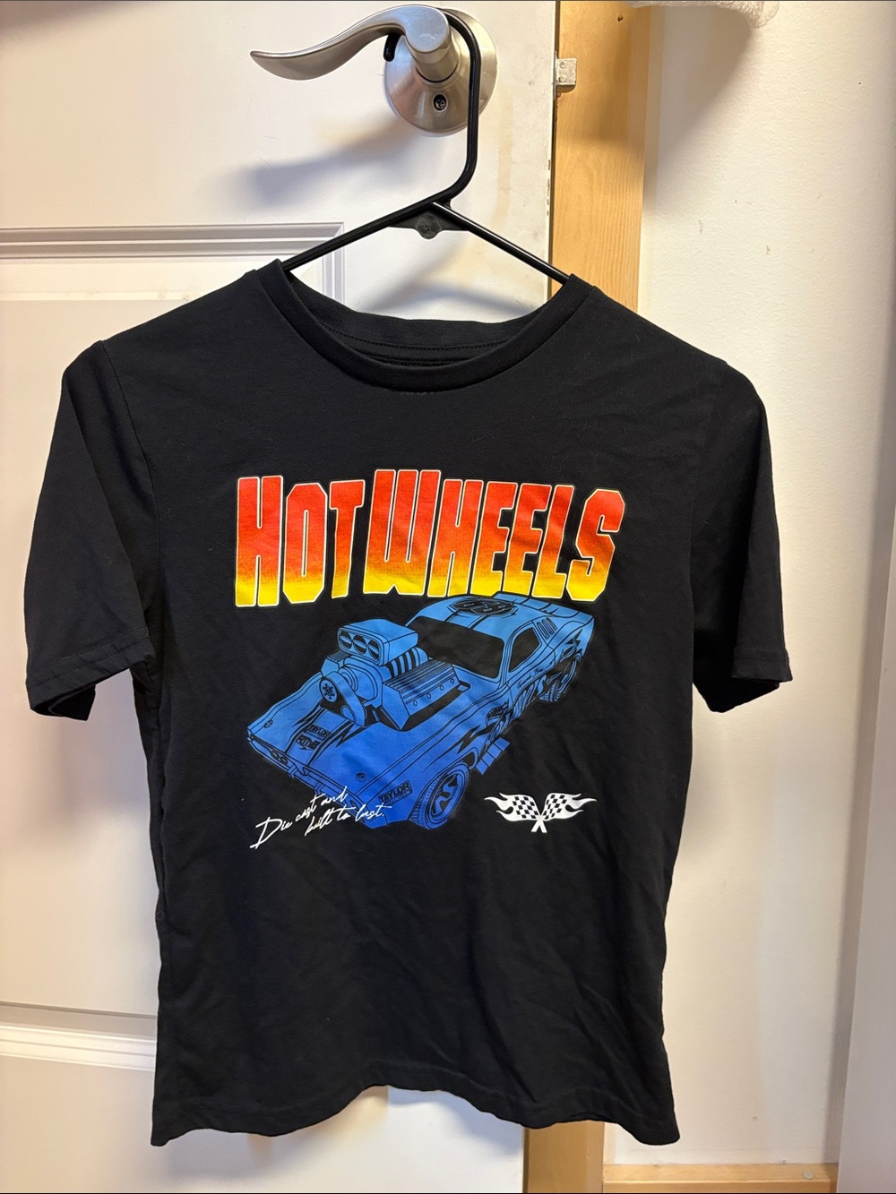 Men’s Black Graphic Tee - Blue Car Design
